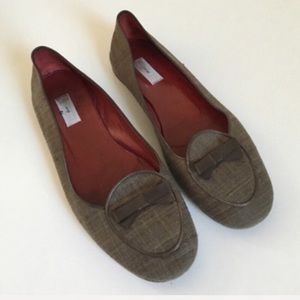 Barneys New York | canvas and leather loafer shoe